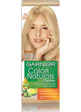 Крем-фарба стійка біле сонце color naturals (тон 10) тм garnier