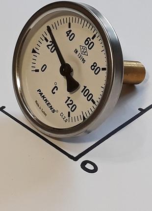 Термометр Ø63мм / 120°С / L-50 мм 1/2" стержневой PAKKENS (Тур...