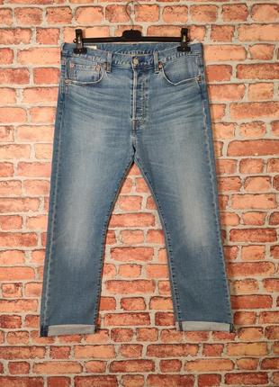 Джинсы levis прямые с подкатом 501