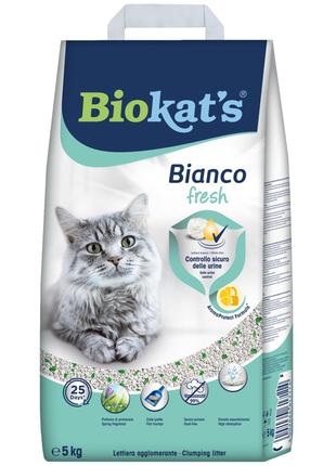 Бентонітовий наповнювач для котячого туалету Biokats Bianco Fr...