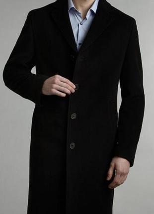 Шерстяное серое мужское пальто от bugatti