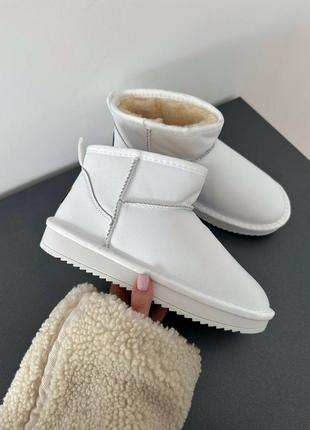 Ugg ultra mini white leather