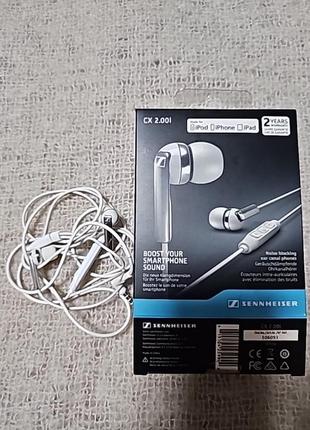 Внутриканальные наушники sennheiser cx 2.00g white