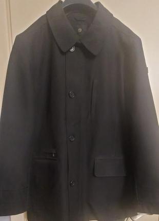 Оригінальна курточка парку демісезонна milestone чорна чоловіча