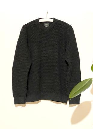 M-l-xl мужской свитер хлопок черный натуральный