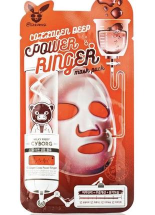 Тканевая маска для лица elizavecca milky piggy cyborg collagen...