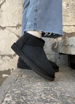 Угги ugg classic ultra mini black