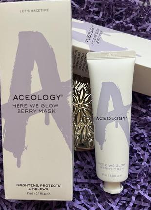 Маска для очищения пор и сияния кожи aceology here we glow ber...