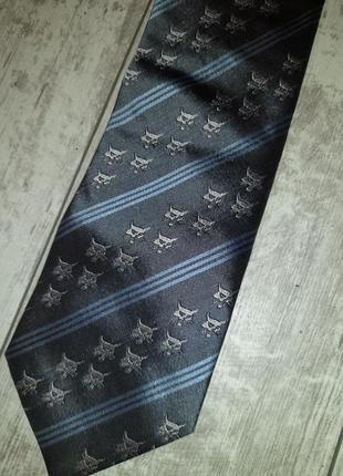 Шелковый  серый галстук с рысью bobcat