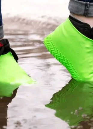 Силіконові чохли бахили для взуття від дощу та бруду розмір