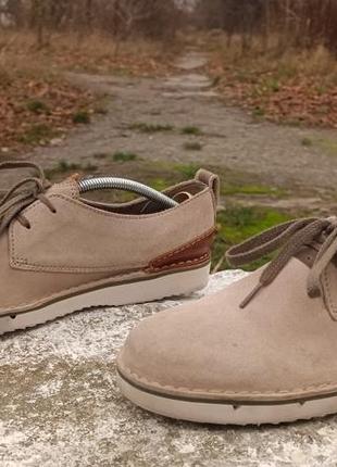 Мужские замшевые туфли, броги clarks caplerron