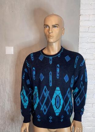 Вінтажний напівшерстяний светр джемпер