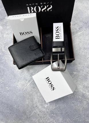Подарочный набор boss (ремень + кошелек)