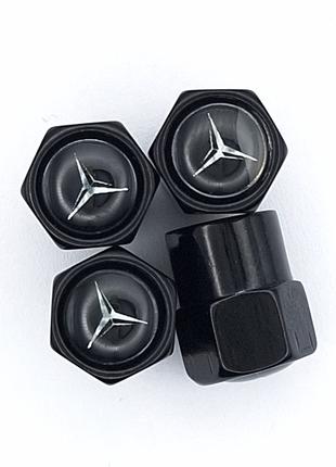 Колпачки на вентиля Mercedes Benz (чёрные)