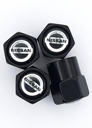 Колпачки на вентиля Nissan (чёрный)