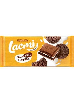 Шоколад roshen lacmi молочный с молочной начинкой, карамелью и...