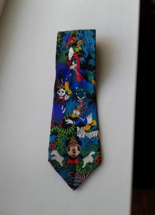Яркий мужской галстук микки маус mickey mouse disney