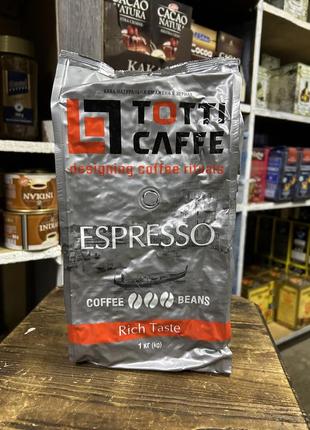 Кава в зернах totti caffe espresso, пакет 1000г