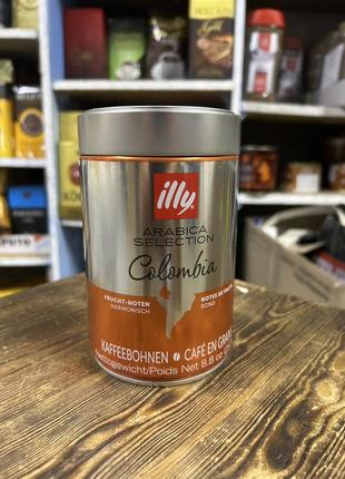 Кава в зернах illy monoarabica colombia 250 г ж/б