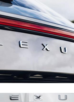 Эмблема надпись Lexus (хром, глянец)