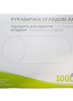 Рукавички оглядові латексні Sanitary Care, розмір - L (упаковк...