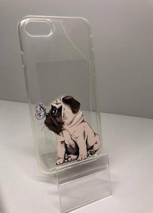 Чехол для iPhone 7 Dog, прозрачный
