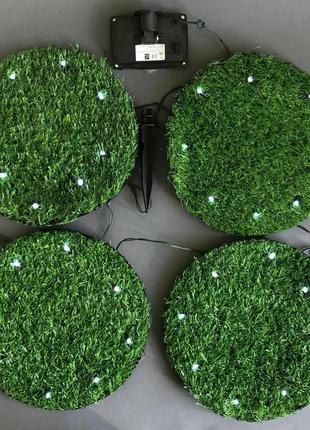Искусственный газон с подсветкой от солнечной батареи