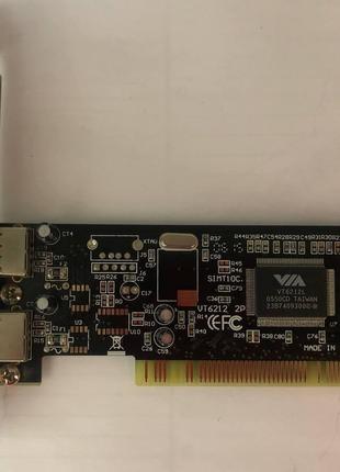 PCI usb контроллер, 2 порта. Б/у