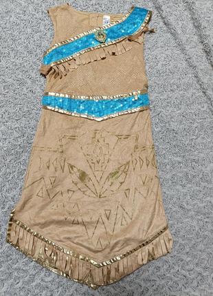 Карнавальный костюм платье покахонтас индеец девочка индейка 5...