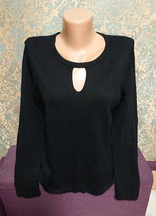 Черная женская кофта свитер  р.46/48 джемпер пуловер