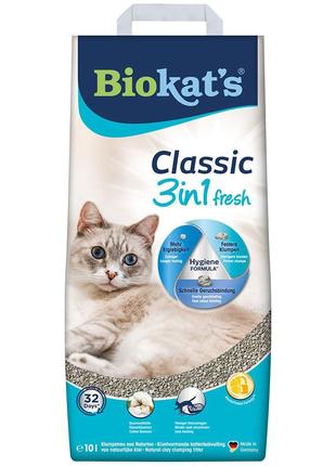 Бентонітовий наповнювач для котячого туалету Biokats Classic F...