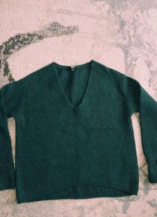 Стильный теплый вязаный свитер