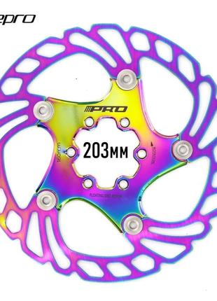 Высококачественный велосипедный ротор LitePro Rainbow 203 мм 6...