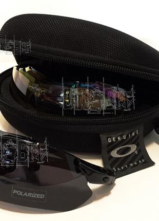 Тактические очки OAKEY 5 стекол (линз) Цвет: Черный