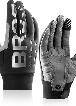 Полнопалые ветрозащитные перчатки ROCKBROS S209 Черный