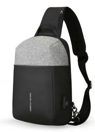 Рюкзак с одной лямкой (кросс боди) Mark Ryden MR7000 с USB объ...