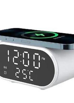Годинник настільний із термометром і гігрометром ay 22 charge qi