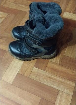 Ботинки детские зимние для мальчика кожаные