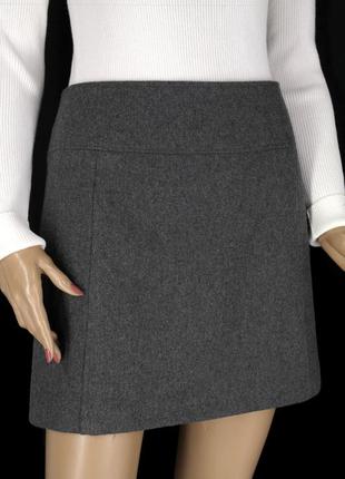 Брендовая шерстяная юбка мини "bien bleu". размер eur44.