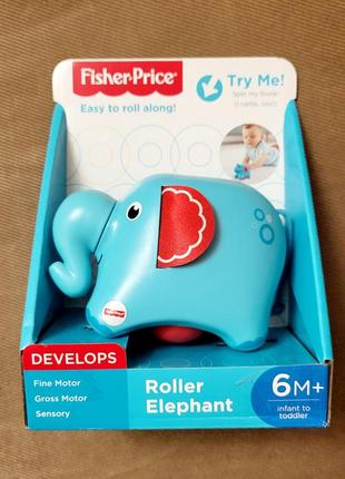Детская игрушка каталка роллер слон от фишер прайс fisher pric...