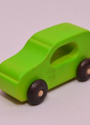 Машинка Деревянная детская Lis Mini Зеленая