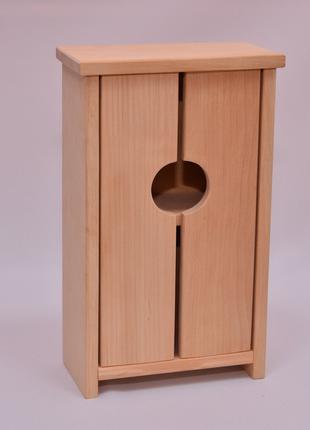 Игрушечная мебель для кукол Lis Деревянный шкаф