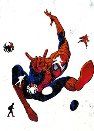 Деревянный фигурный пазл Max Woody "Spider Man" A4 53 детали