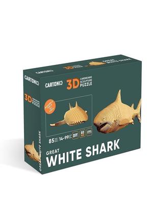 3D Пазл Картонный Cartonic Акула 85 деталей