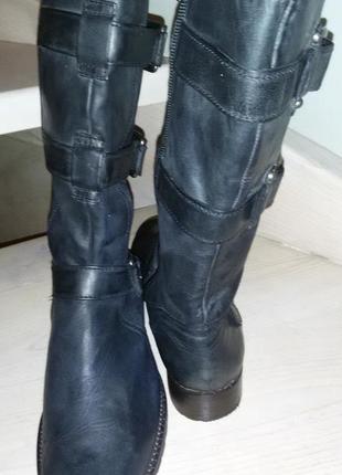 Утепленные кожаные сапоги бренда gabor размер 40 (26,5 см)