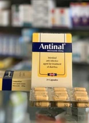 Antinal антинал 200 мг 24 капсулы кишечные инфекции, диарея, э...