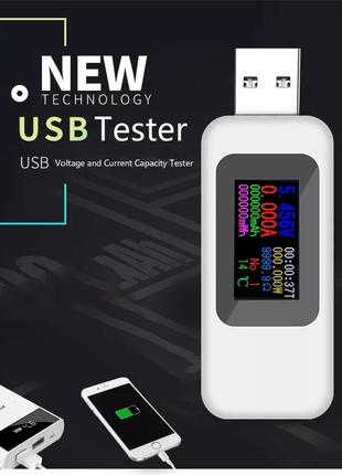 NEW! USB тестер KWS-MX18L 4-30V 5.1A для проверки зарядок/кабе...