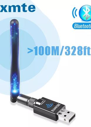 USB Bluetooth 5.1 адаптер із потужною зовнішньою антеною ZEXMT...