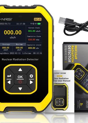 FNIRSI GC-01 дозиметр радіації, лічильник Гейгера, GC сенсор, ...