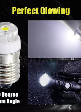 LED лампочка для фонарика Е10 4.5V 6000K холодный свет